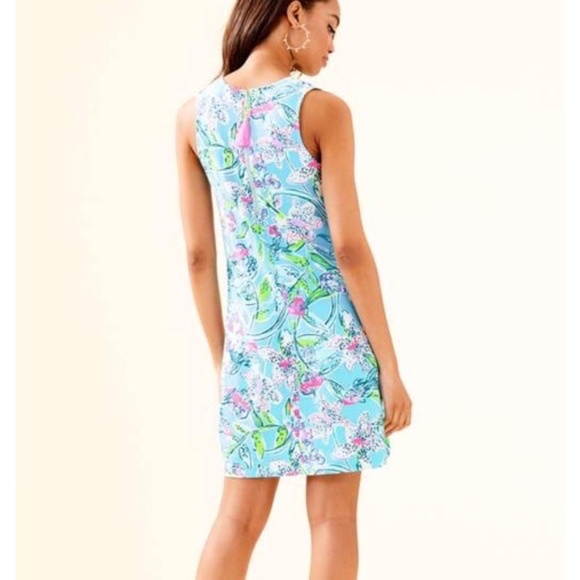 Lilly Pulitzer Kelby Shift in Bali Blue Sway This Way - Size 4 - NWT - Picture 3 of 12